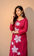 Floral Red Elegance Kurti Set