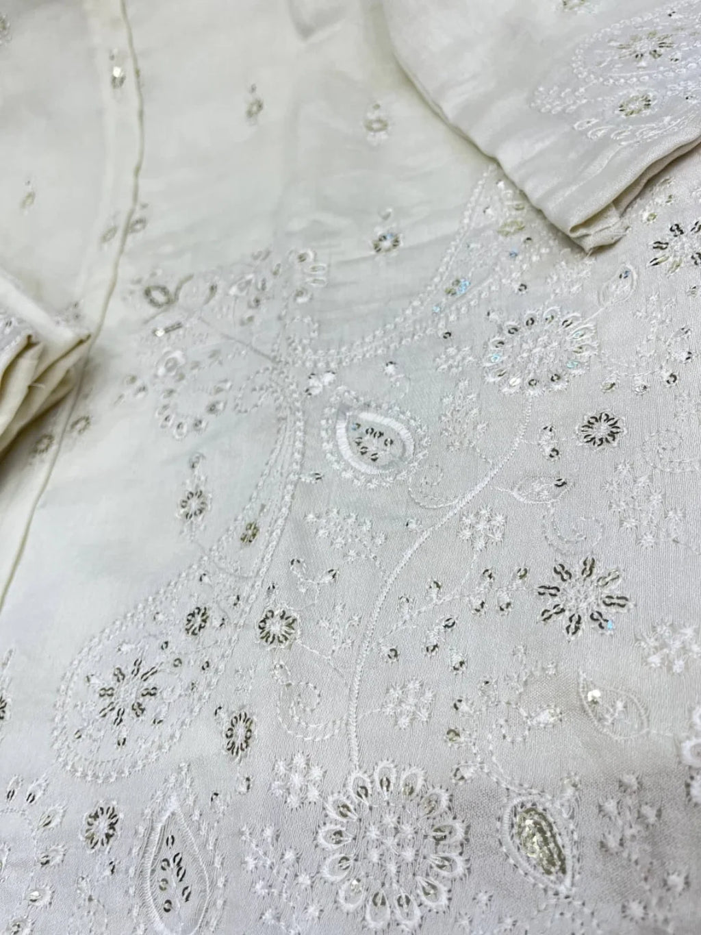 Premium Chanderi Silk Embroidered Co-Ord set