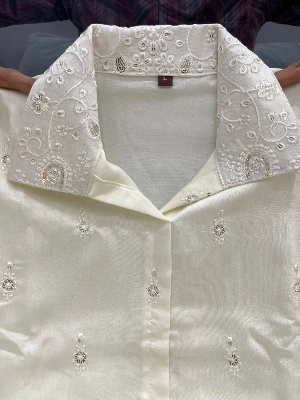 Premium Chanderi Silk Embroidered Co-Ord set