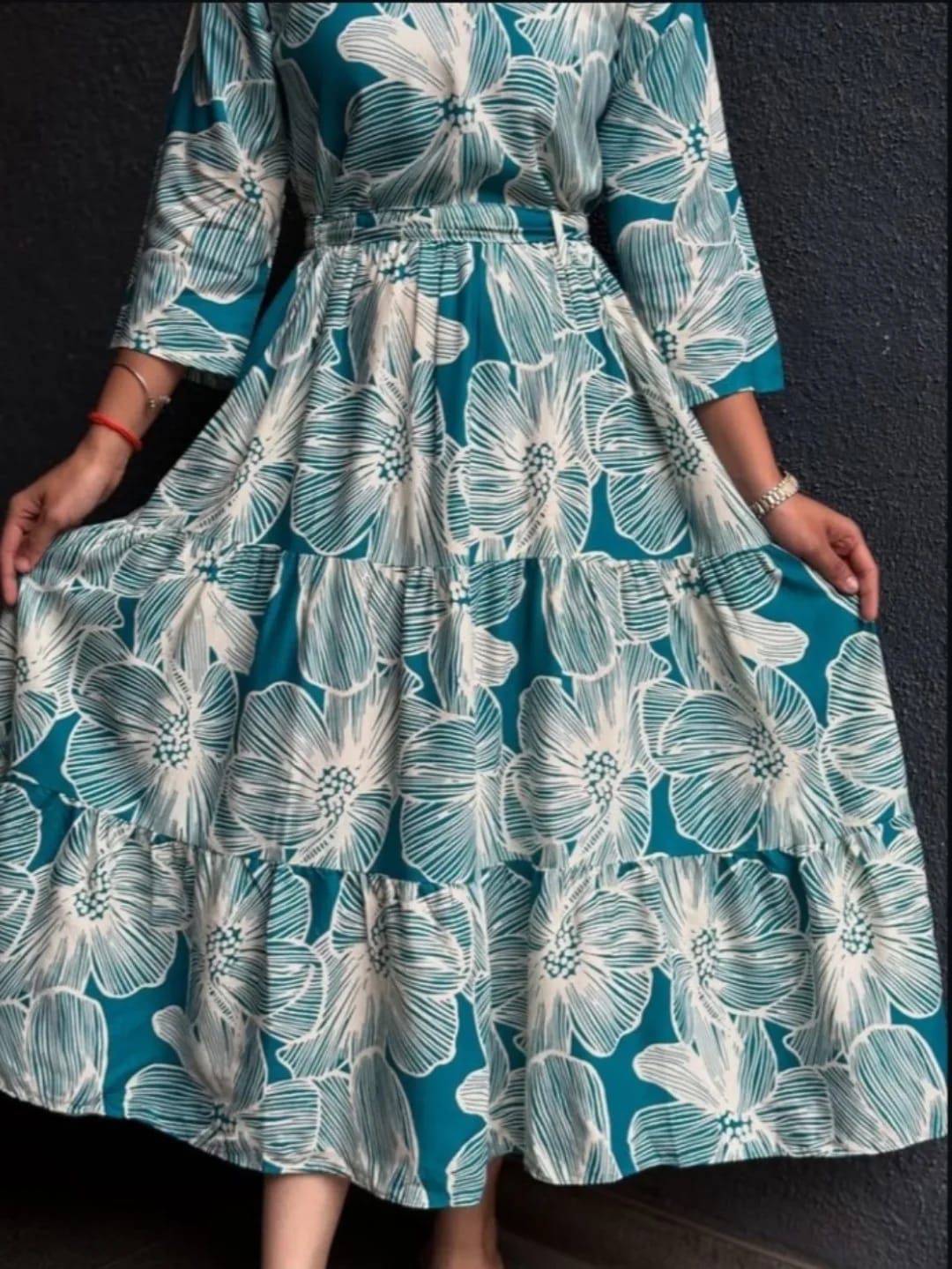 Elegant Cotton Long Dress for Women