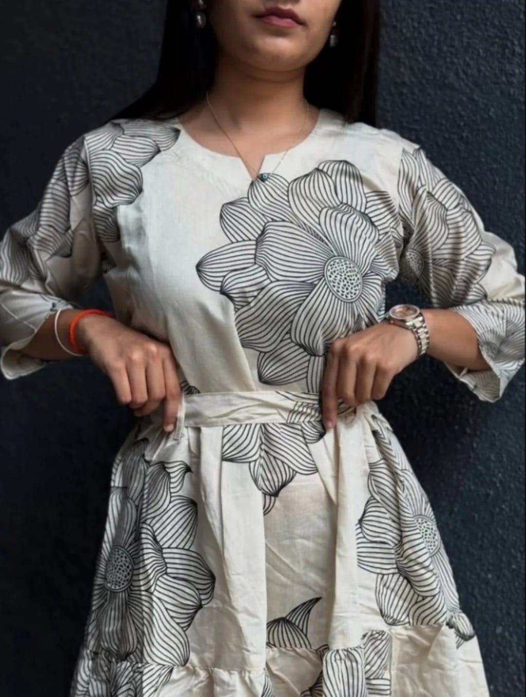 Elegant Cotton Long Dress for Women