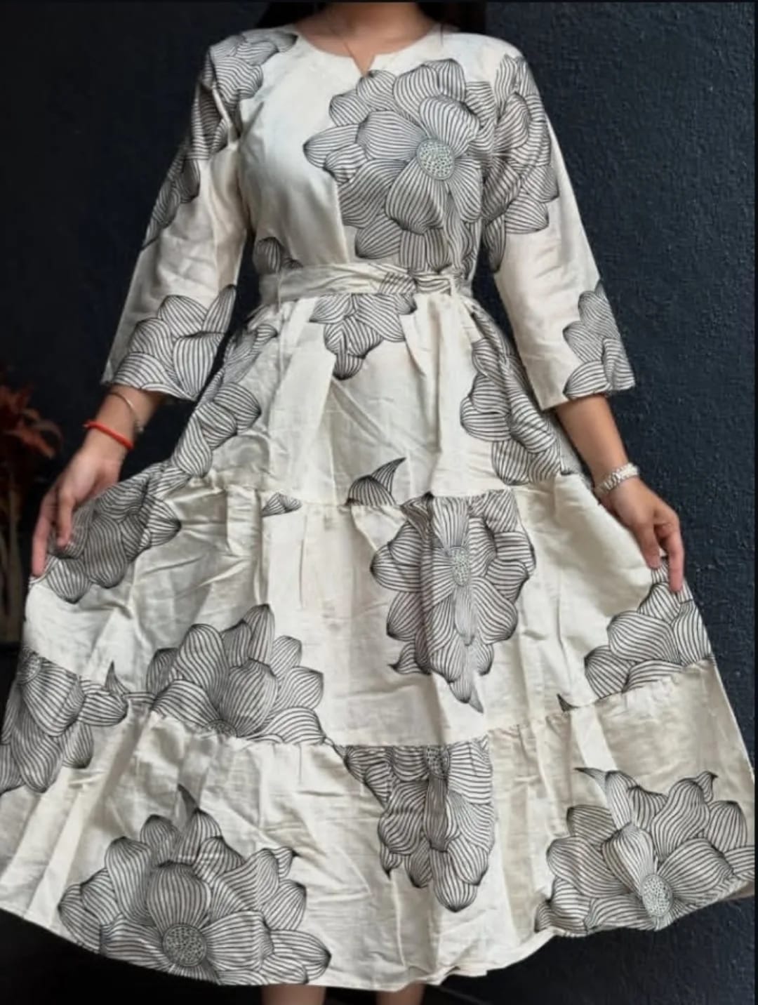 Elegant Cotton Long Dress for Women