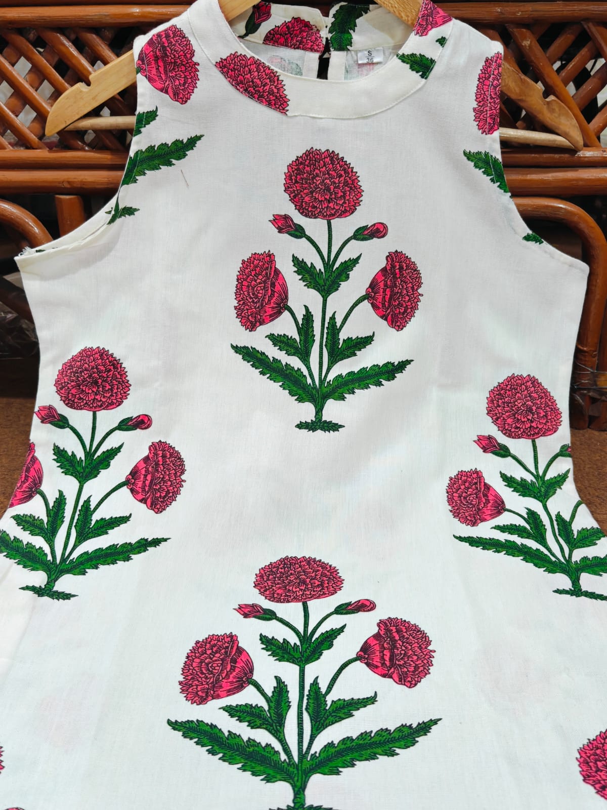 Summer Bloom Ivory Co-ord Set with Poppy Red Floral Print