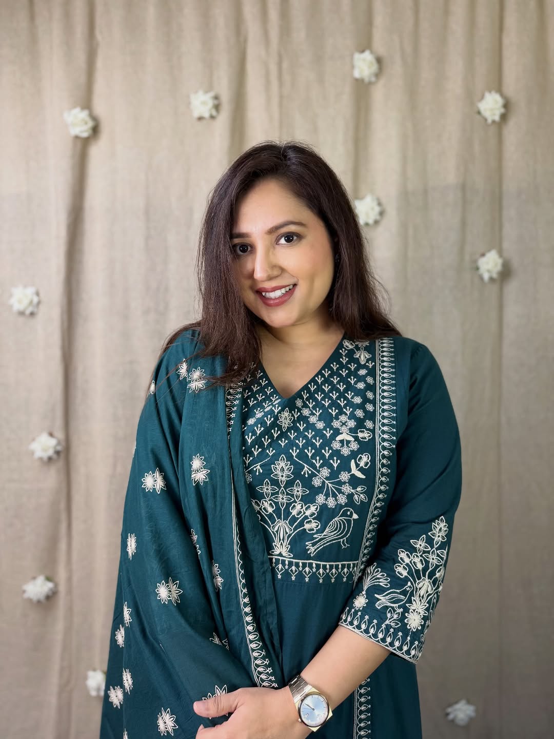 Blue Embrodery suit set