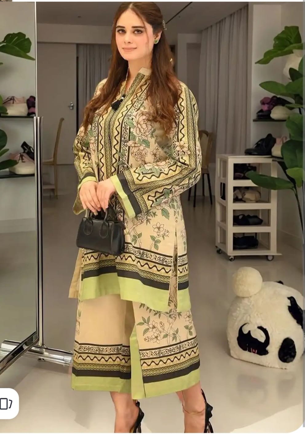 Geometric Cotton Kurta Set
