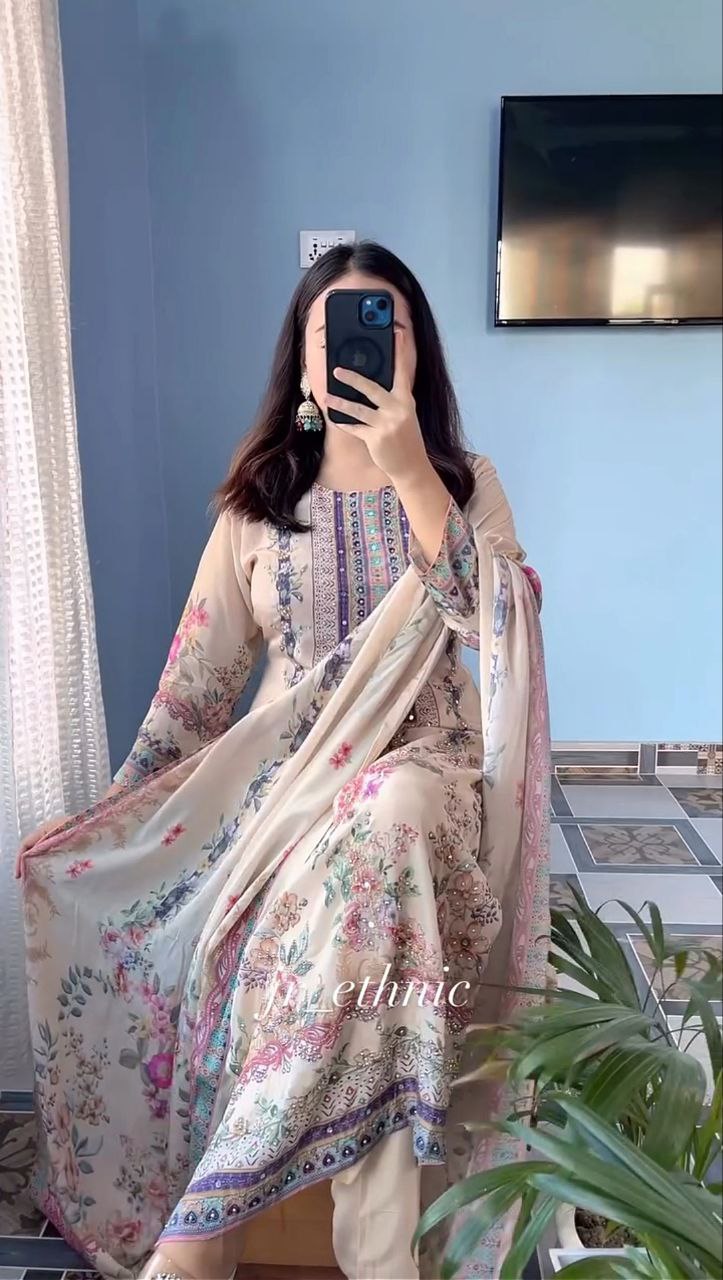 White Embroidery 3 piece set