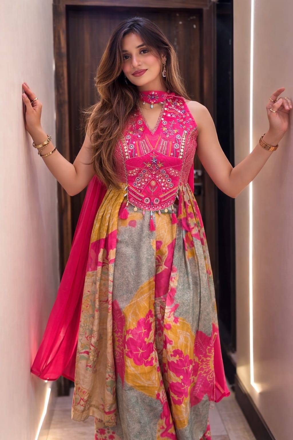 Multicolor Pakistani design suit set