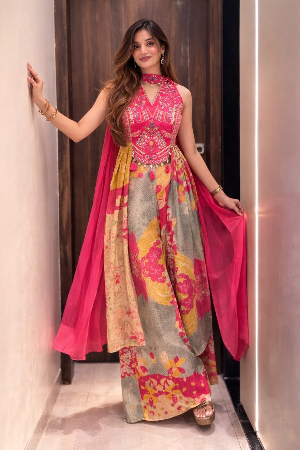 Multicolor Pakistani design suit set