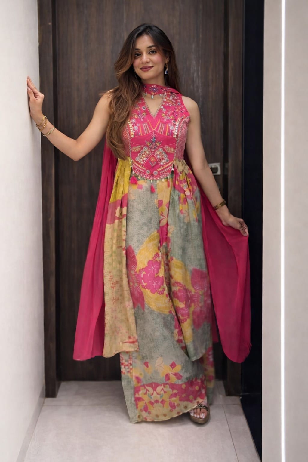 Multicolor Pakistani design suit set