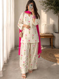Ivory Tulip Vine Embroidered Cotton Co-ord Set