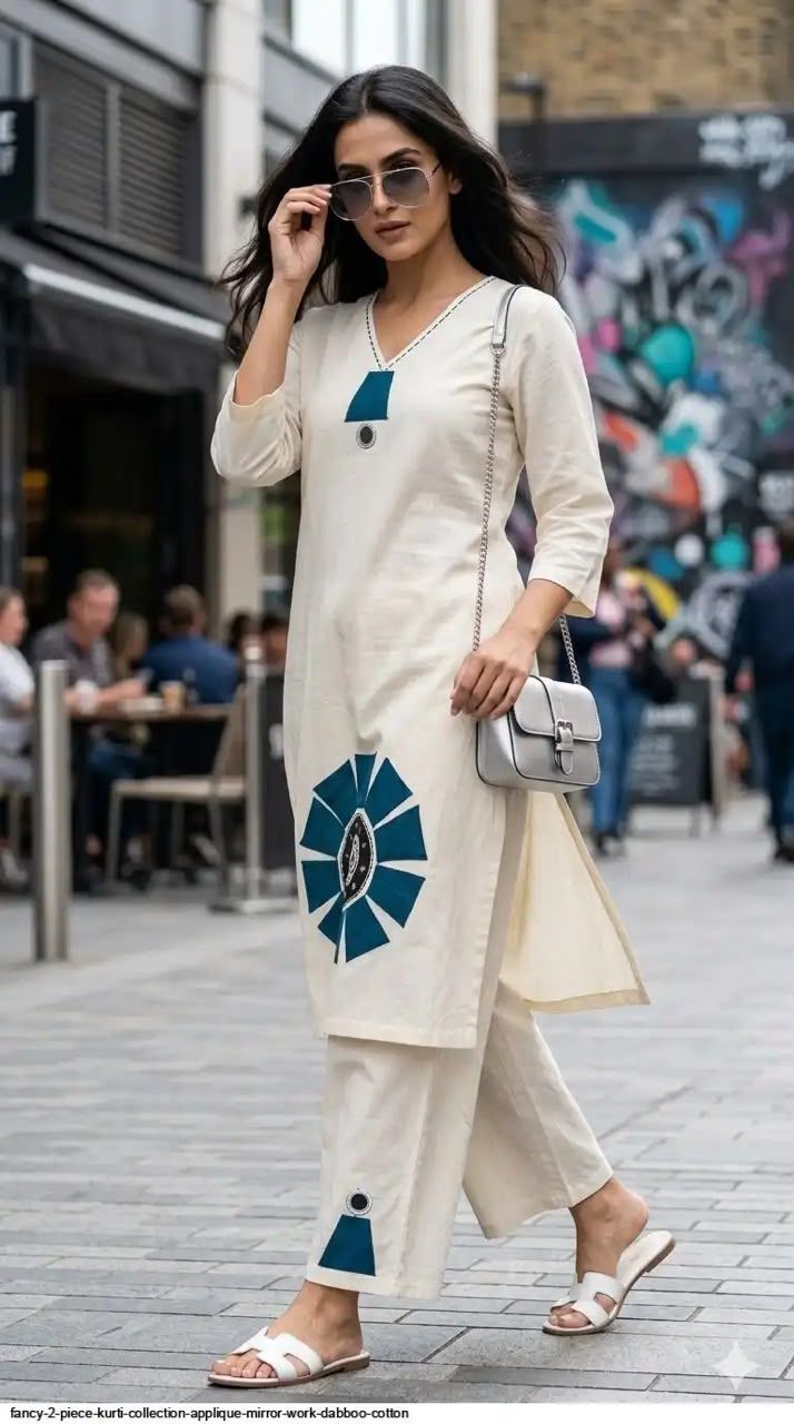 White Kurta & Pant Co-ord Set