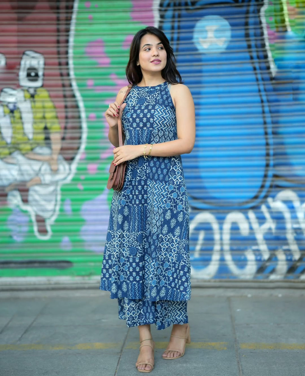 Tushita Blue Indigo Cotton Co-ord Set