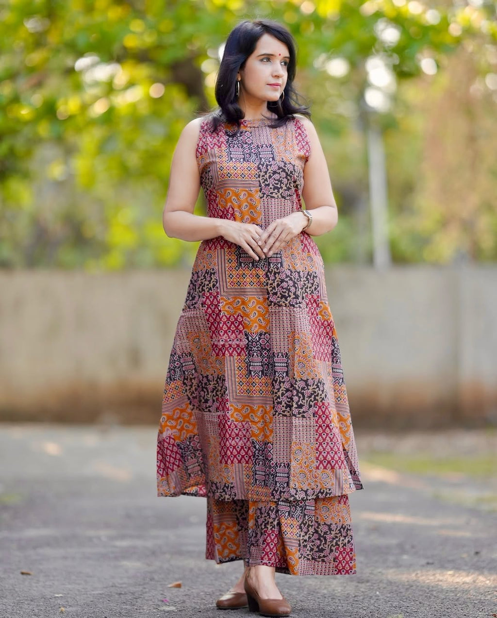 Tushita Rust Brown Cotton Co-ord Set