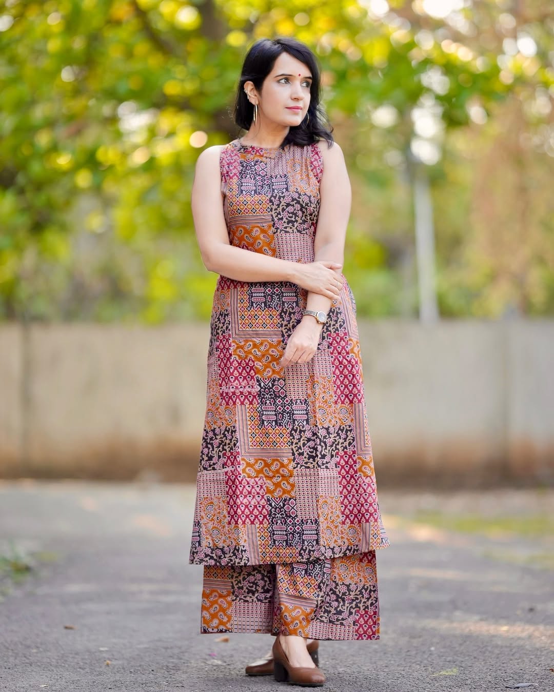 Tushita Rust Brown Cotton Co-ord Set