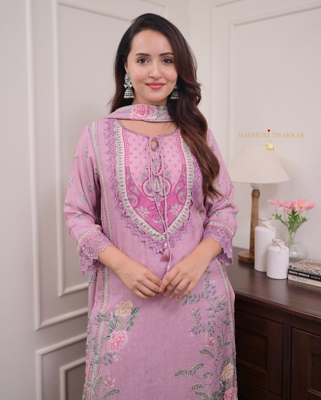 Premium Muslin Floral Suit Set | Festive Wear