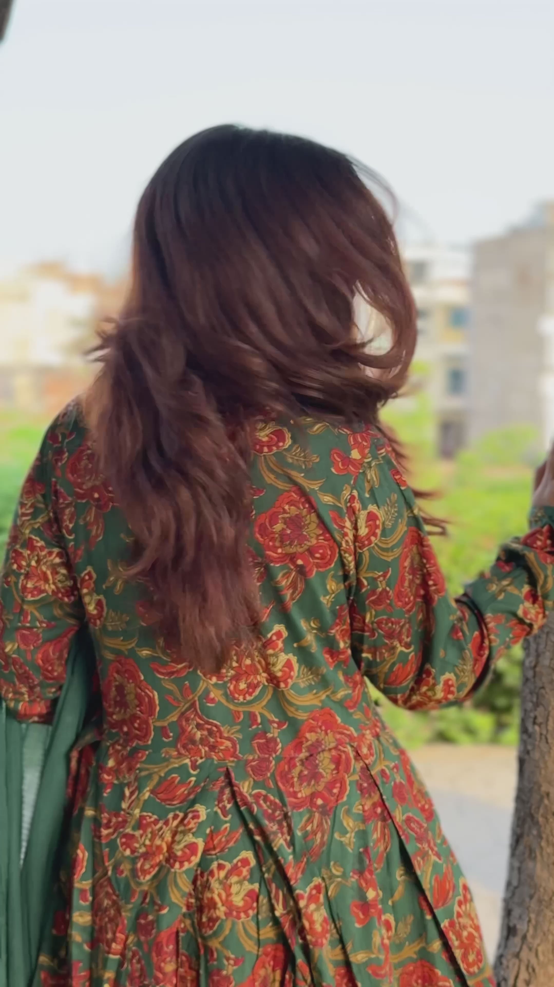 Green Floral Printed Ethnic Kurta Set with Dupatta